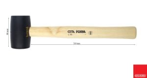 Ceta Form Ø 60 mm Ağaç Saplı Lastik Tokmak L16-40