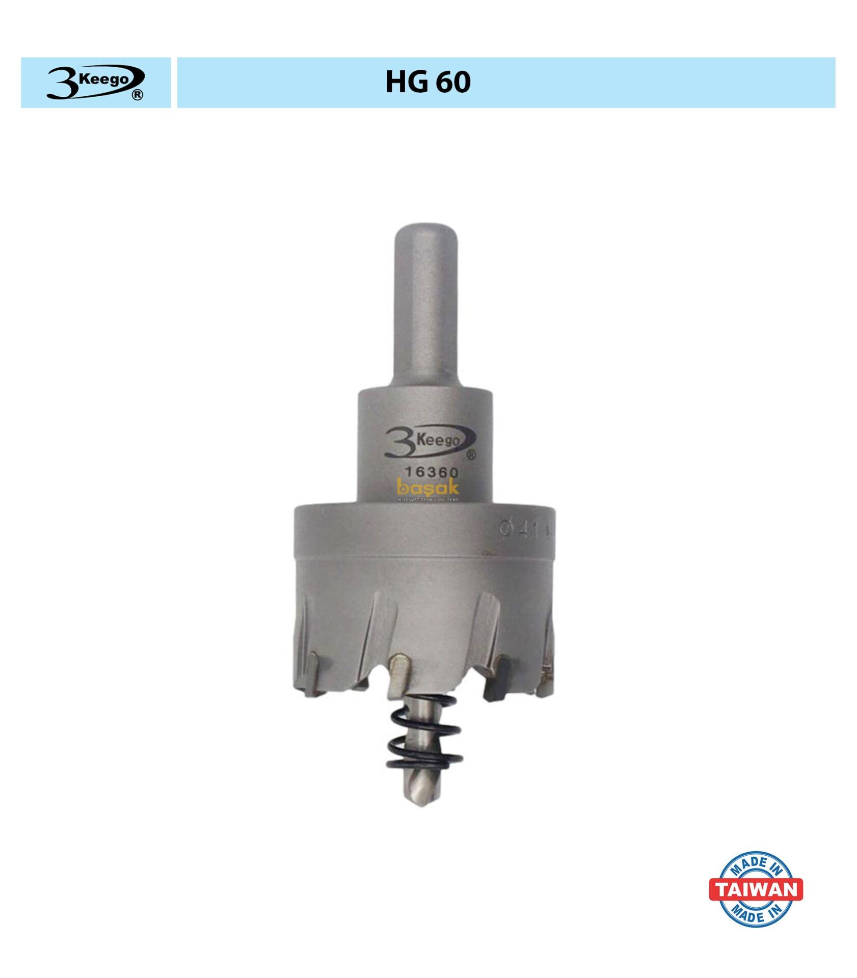 3Keego 41 mm TCT Elmas Uçlu Panç HG60