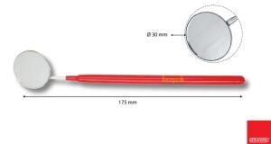 Ceta Form 175 mm İzole Saplı Yuvarlak Ayna R20RP