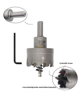 3Keego 44 mm TCT Elmas Uçlu Panç HG60