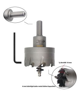 3Keego 49 mm TCT Elmas Uçlu Panç HG60