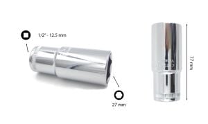 Ceta Form 27 mm 1/2” 6 Köşe Derin Lokma Anahtar C24-H27