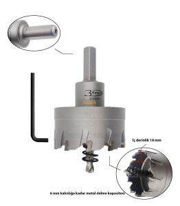 3Keego 51 mm TCT Elmas Uçlu Panç HG60