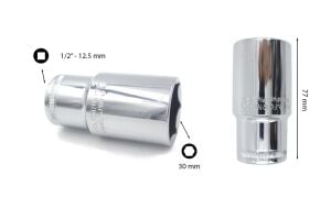 Ceta Form 30 mm 1/2” 6 Köşe Derin Lokma Anahtar C24-H30