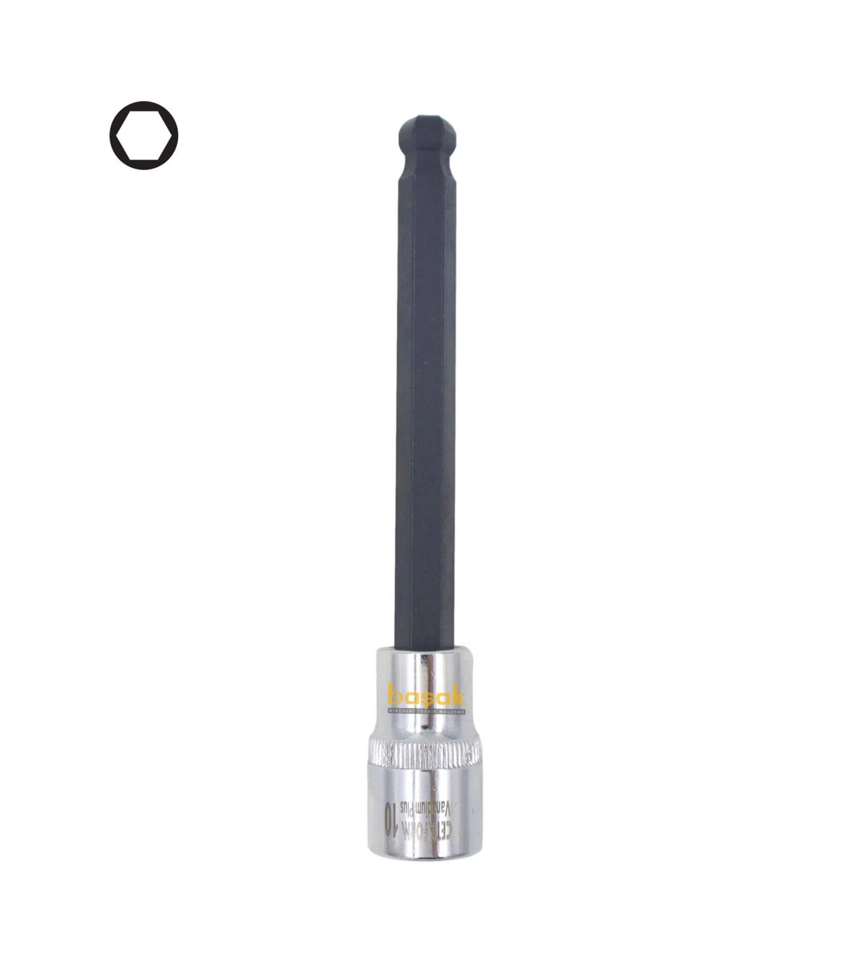 Ceta Form 1/2” 7 mm Ekstra Uzun Tip Topbaşlı Allen Uçlu Lokma C28S-HB07XL