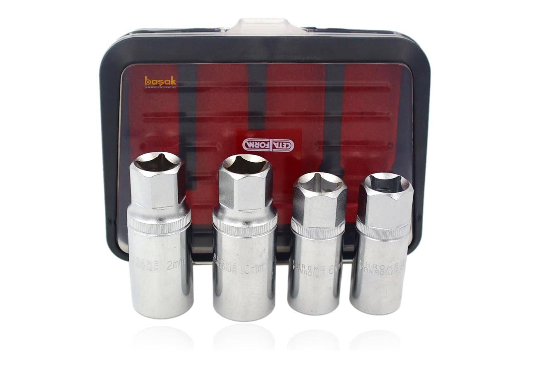 Ceta Form M6-M12 4 Parça Saplama Sökme Lokma Takımı R30-R04