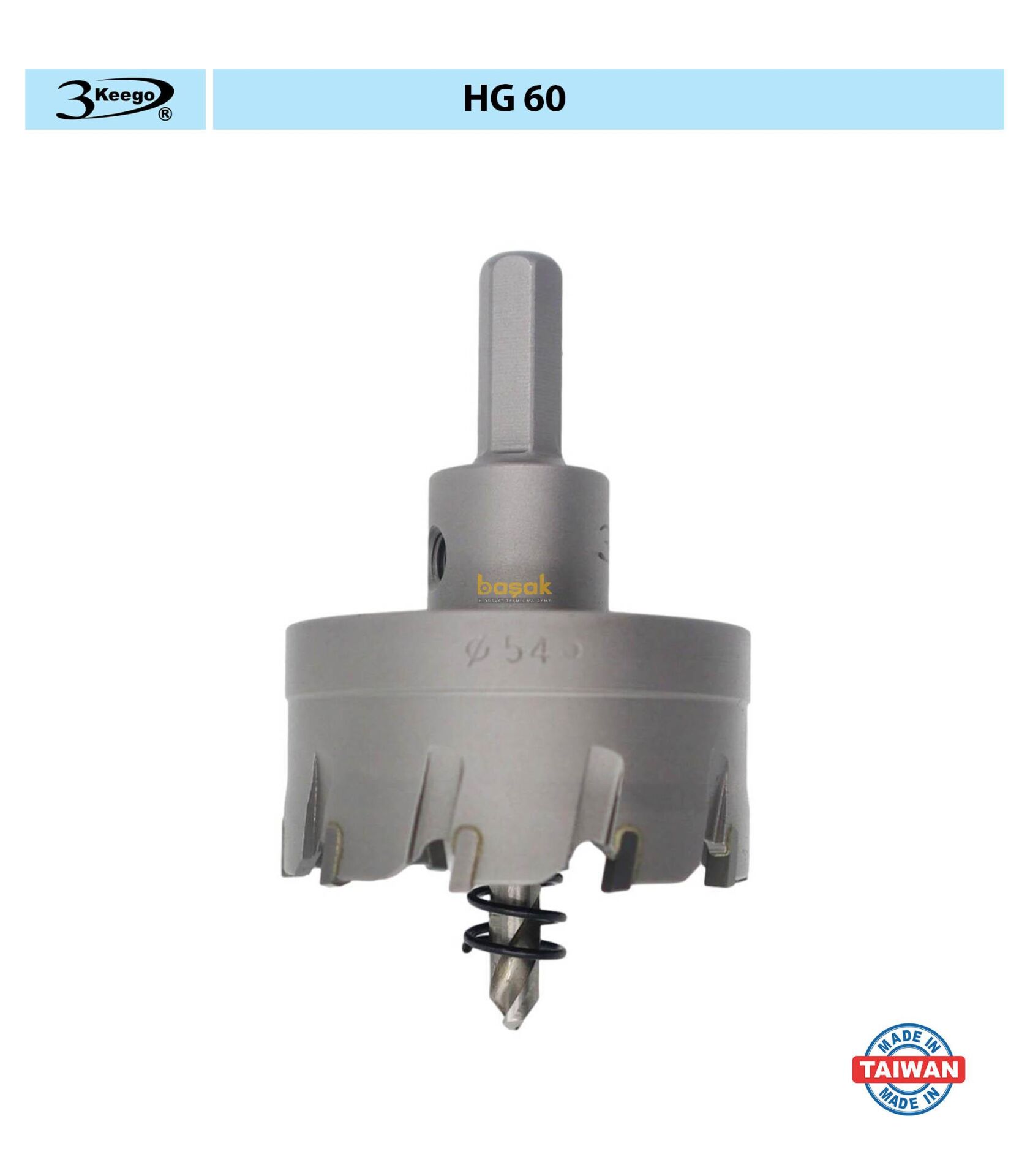 3Keego 54 mm TCT Elmas Uçlu Panç HG60