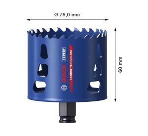 Bosch 76 mm Expert Sert Malzemeler İçin Panç 2608900436
