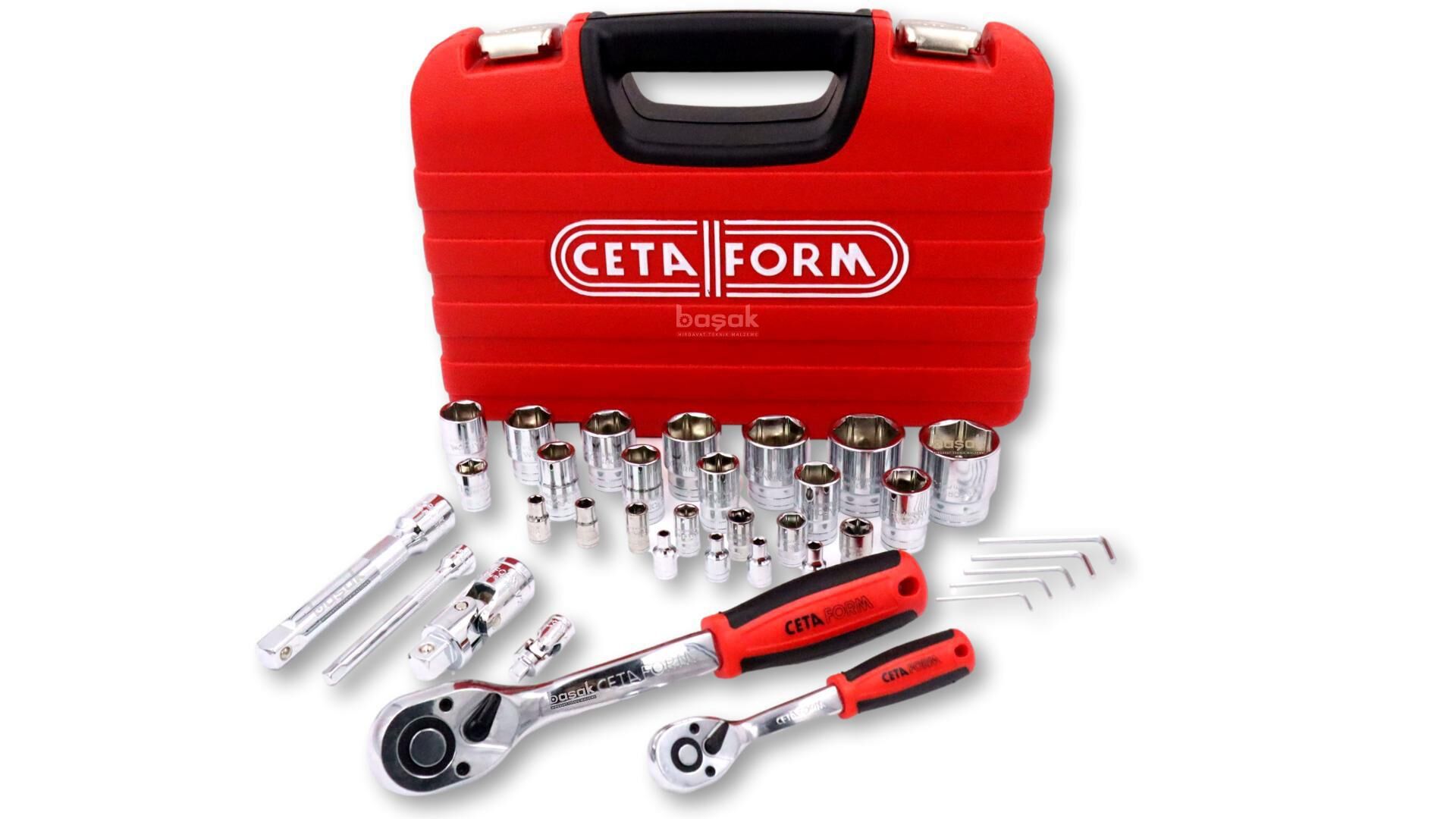 Ceta 4-32 mm Lokma Takımı 1/4'' + 1/2'' Plastik Kutulu 35 parça C20-35PH4