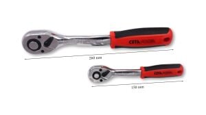 Ceta 4-32 mm Lokma Takımı 1/4'' + 1/2'' Plastik Kutulu 35 parça C20-35PH4