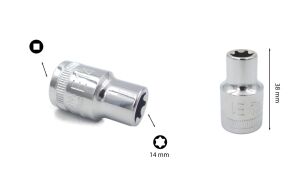 Ceta Form E14 1/2” Dış Torx Lokma Anahtar C26-14