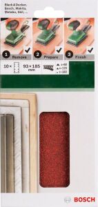 Bosch 93x185 mm 60-120-180 kum Titreşimli Zımpara Kağıdı 2609256A86