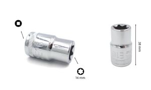 Ceta Form E16 1/2” Dış Torx Lokma Anahtar C26-16