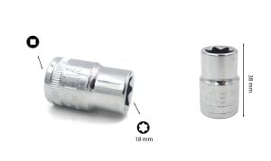 Ceta Form E18 1/2” Dış Torx Lokma Anahtar C26-18