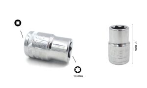Ceta Form E18 1/2” Dış Torx Lokma Anahtar C26-18