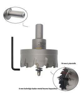 3Keego 65 mm TCT Elmas Uçlu Panç HG60