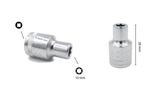 Ceta Form E10 1/2” Dış Torx Lokma Anahtar C26-10