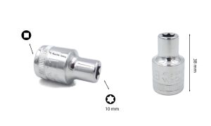 Ceta Form E10 1/2” Dış Torx Lokma Anahtar C26-10