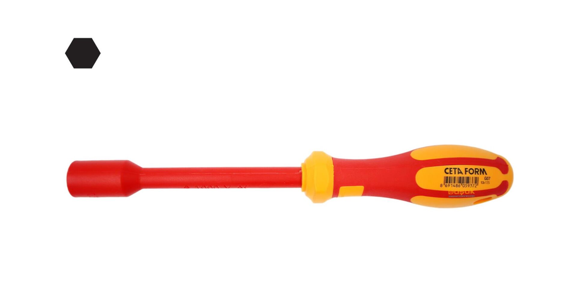 Ceta Form 13 mm 1000 Volt VDE İzoleli Lokma Tornavida G07-130-125