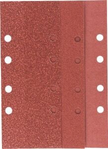 Bosch Zımpara Kağıdı 10'lu Set, 93 x 230 mm 60/120/180 Kum 8 Delik 2609256B00