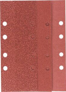 Bosch Zımpara Kağıdı 10'lu Set, 93 x 230 mm 60/120/180 Kum 8 Delik 2609256B00