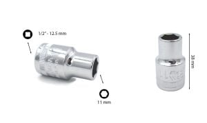 Ceta Form 11 mm 1/2” 6 Köşe Lokma Anahtar C22-H11