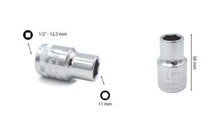 Ceta Form 11 mm 1/2” 6 Köşe Lokma Anahtar C22-H11