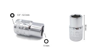 Ceta Form 13 mm 1/2” 6 Köşe Lokma Anahtar C22-H13