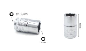 Ceta Form 14 mm 1/2” 6 Köşe Lokma Anahtar C22-H14