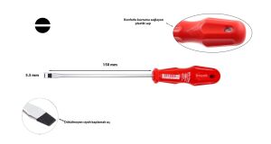 Ceta Form 5,5 x 150 mm Düz Tornavida 4100/54M