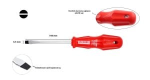 Ceta Form 6,5 x 100 mm Düz Tornavida 4100/62M