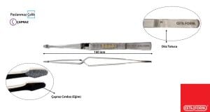 Ceta Form 160 mm Çapraz Cımbız Düz-Geniş Tutma Yüzeyli H44T-160-SA