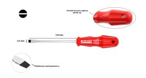 Ceta Form 6,5 x 125 mm Düz Tornavida 4100/63M
