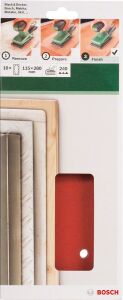 Bosch Zımpara Kağıdı 10'lu 115x280mm 240 Kum 14 Delik 2609256B31