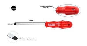 Ceta Form 6,5 x 150 mm Düz Tornavida 4100/64M