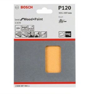 Bosch Best for Ahşap Zımpara 115 x 107 mm 120 kum 6 Delik 2608607458