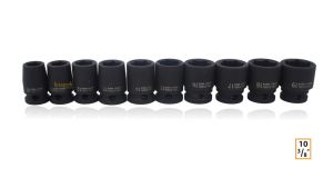 Ceta Form 10 - 19 mm  3/8'' Havalı Lokma Takımı 10 Parça C52R-RH10
