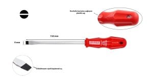 Ceta Form 8 x 150 mm Düz Tornavida 4100/74M