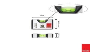 Ceta Form 12 mm Mıknatıslı Mini Su Terazisi  P21-012M