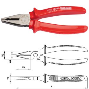 Ceta Form 180 mm Kombine Pense Polisajlı-UniGrip Sap E01-43-0180