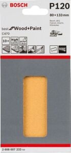 Bosch Best for Ahşap Zımpara 80 x 133 mm 120 kum 6 Delik 2608607232