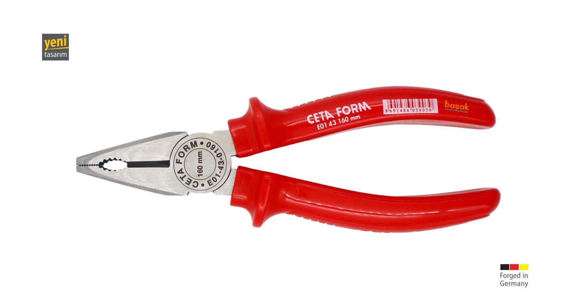 Ceta Form 160 mm Kombine Pense Polisajlı-UniGrip Sap E01-43-0160