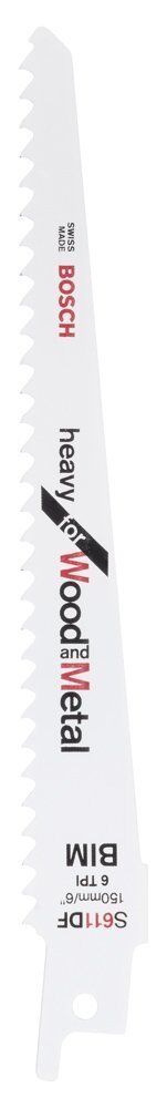 Bosch S 611 DF 100mm 25'li Ağır Hizmet Ahşap-Metal Panter Testere 2608657561