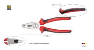 Ceta Form 200 mm Kombine Pense Polisajlı-DuoTec Sap E01-41-0200