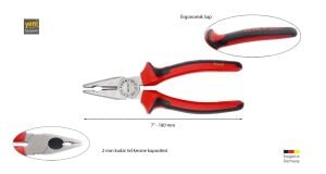 Ceta Form 180 mm Kombine Pense Polisajlı-DuoTec Sap E01-41-0180