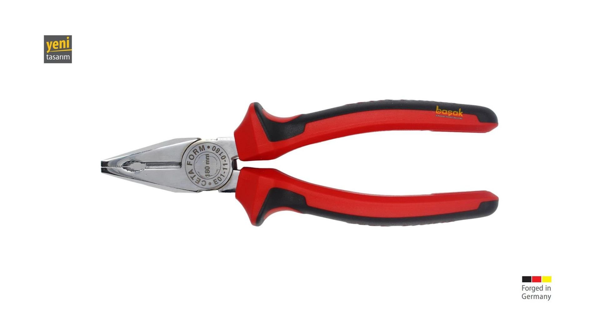 Ceta Form 180 mm Kombine Pense Parlak Krom-DuoTech Sap E01-11-0180