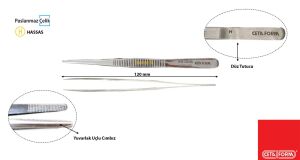 Ceta Form 120mm Düz Küt Uçlu Cımbız H43-120-SA