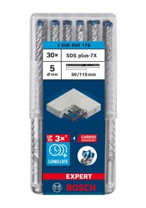 Bosch Expert 5x115 mm 30’lu Yeni Sds Plus-7X Matkap Ucu 2608900178