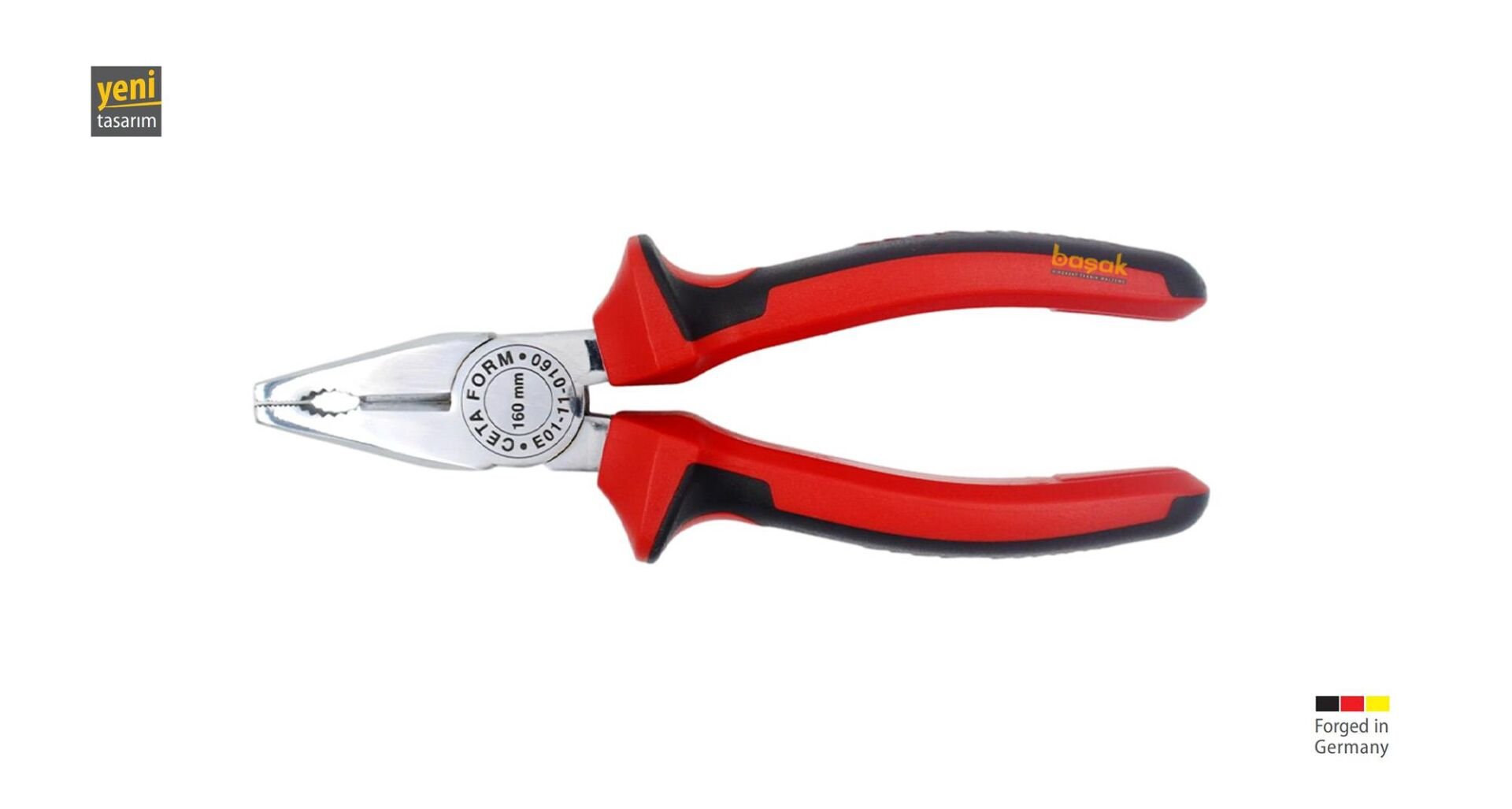 Ceta Form 160 mm Kombine Pense Parlak Krom-DuoTech Sap E01-11-0160