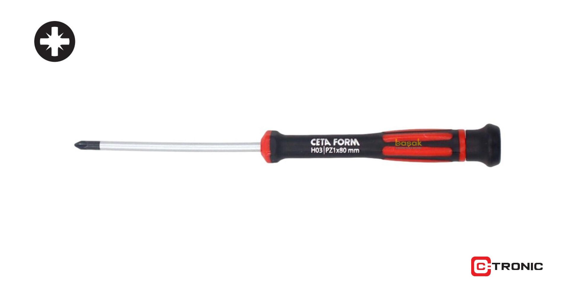 Ceta Form PZ01x80mm C-Tronic PZ Uçlu Elektronikçi Tornavida H03-1-080